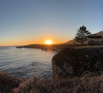 View of the private beach cove.