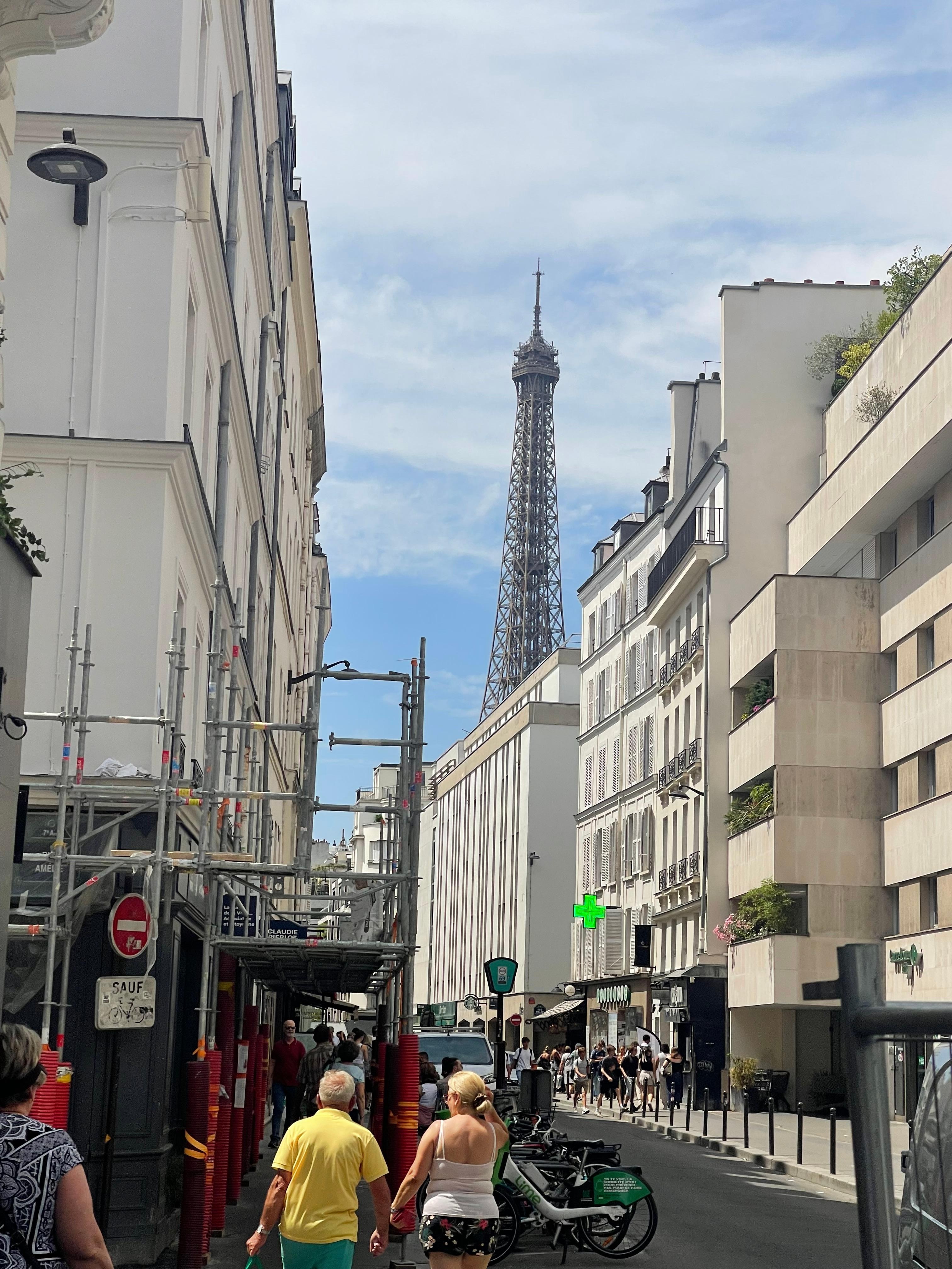This is the street view of the Eiffel Tower. Really close