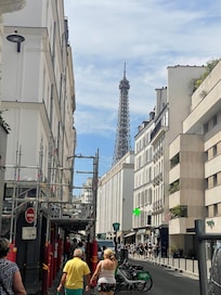 This is the street view of the Eiffel Tower. Really close