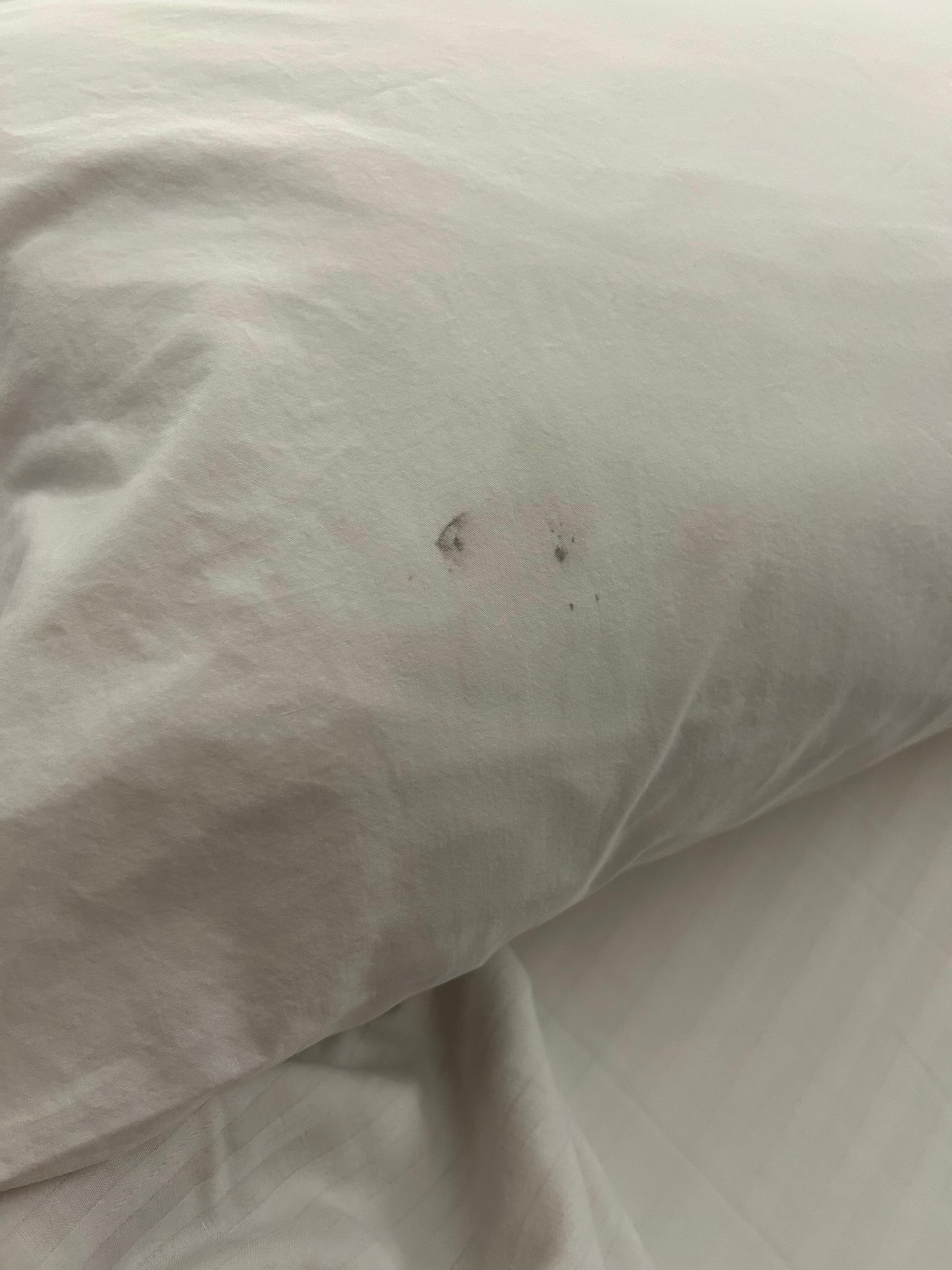 Pillows stained