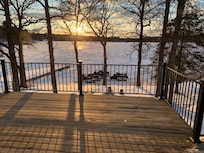 View from the balcony, sleds on the lake