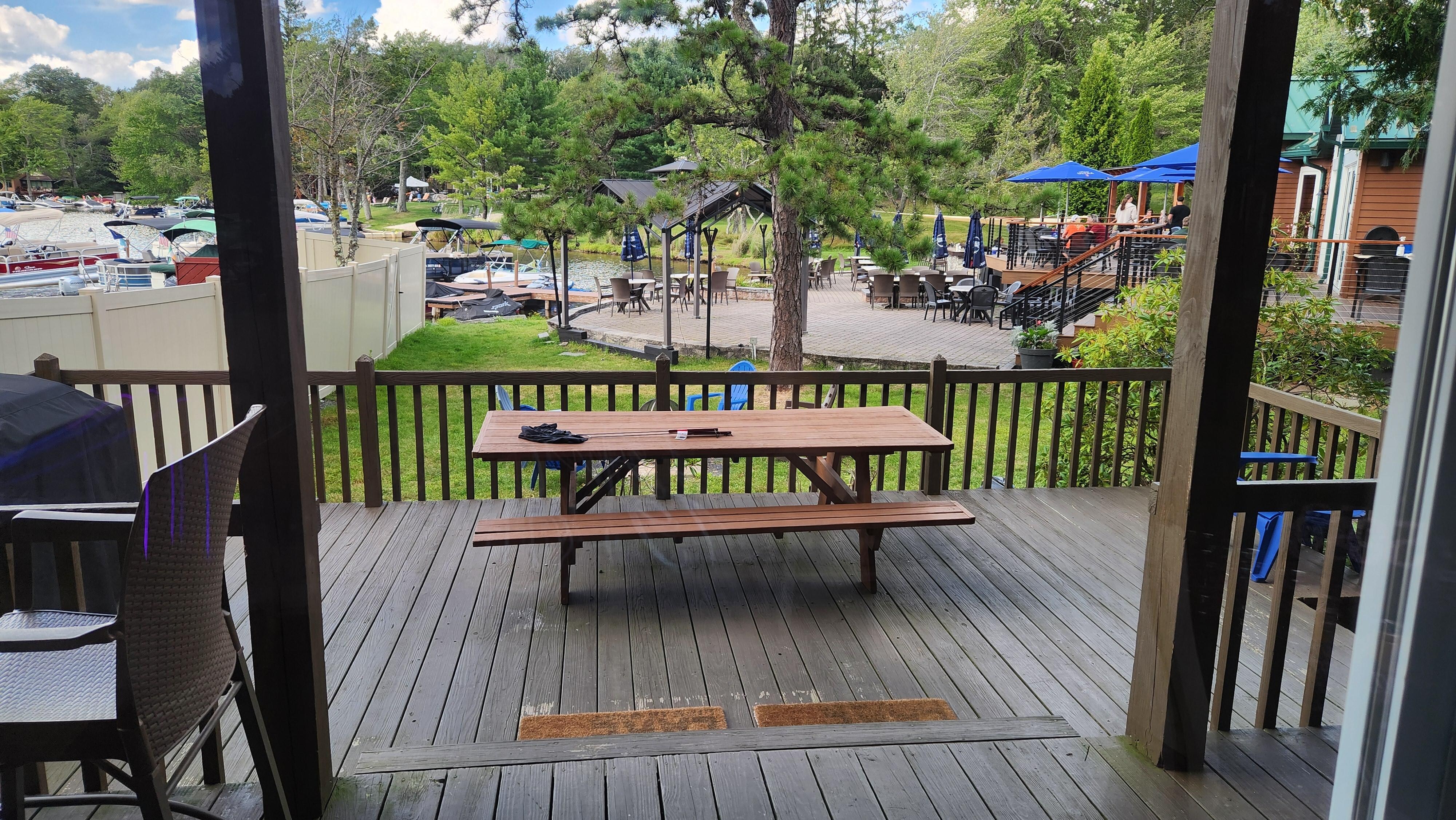 Looking out from the bottom deck.