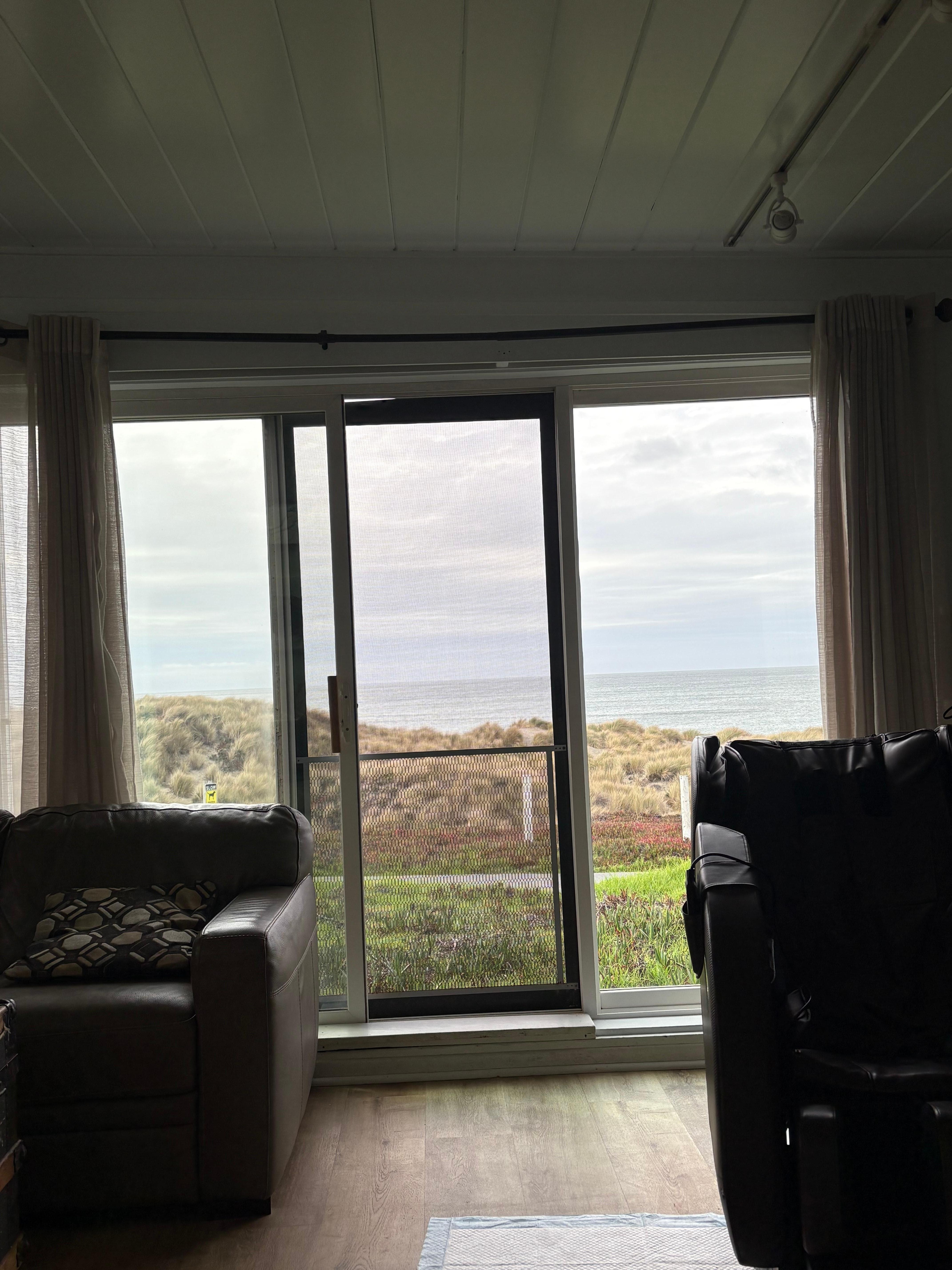 View from living room. 