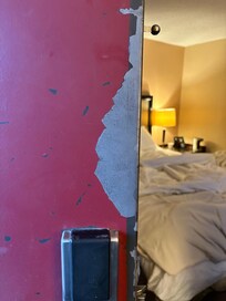 paint peeling off door