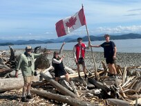 Hiking the spit