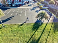 Parking lot with my wife before setting off for the day.