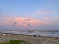 View from the front deck during sunset