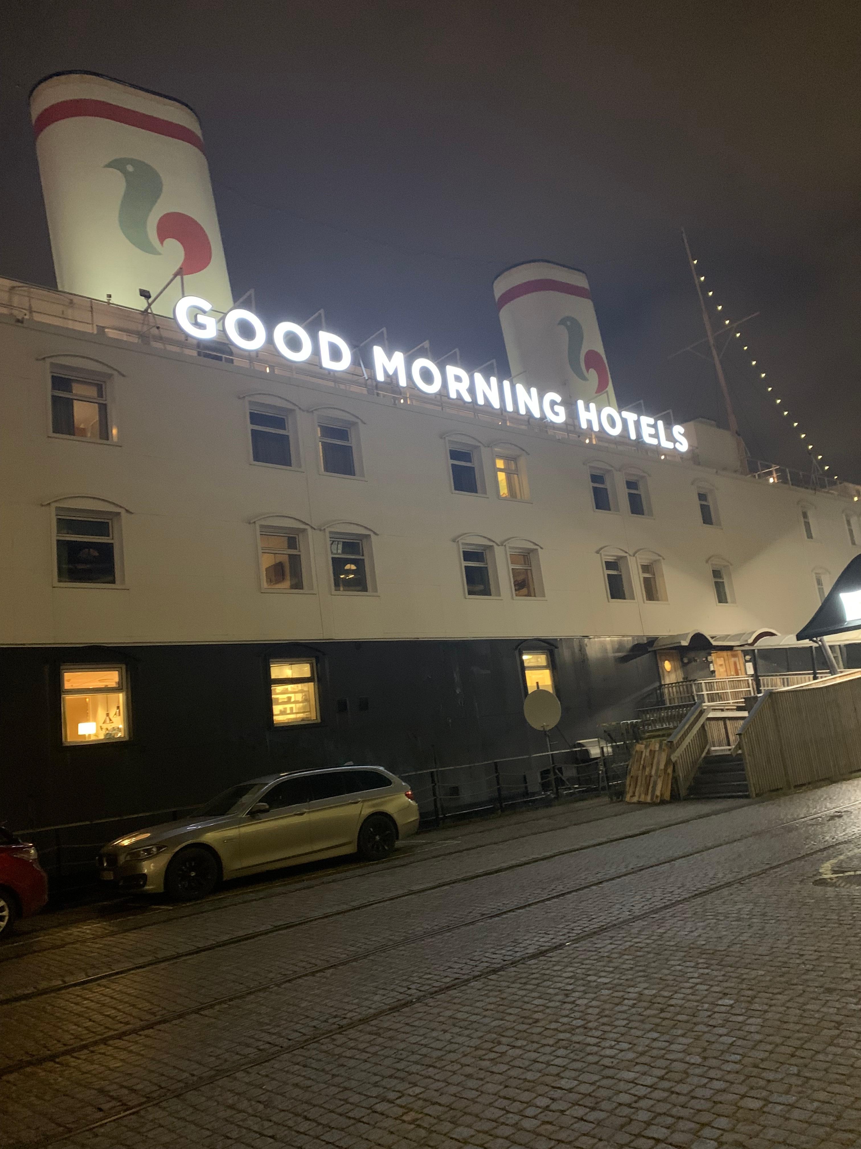 Utsidan av ”fartygs hotellet ” 