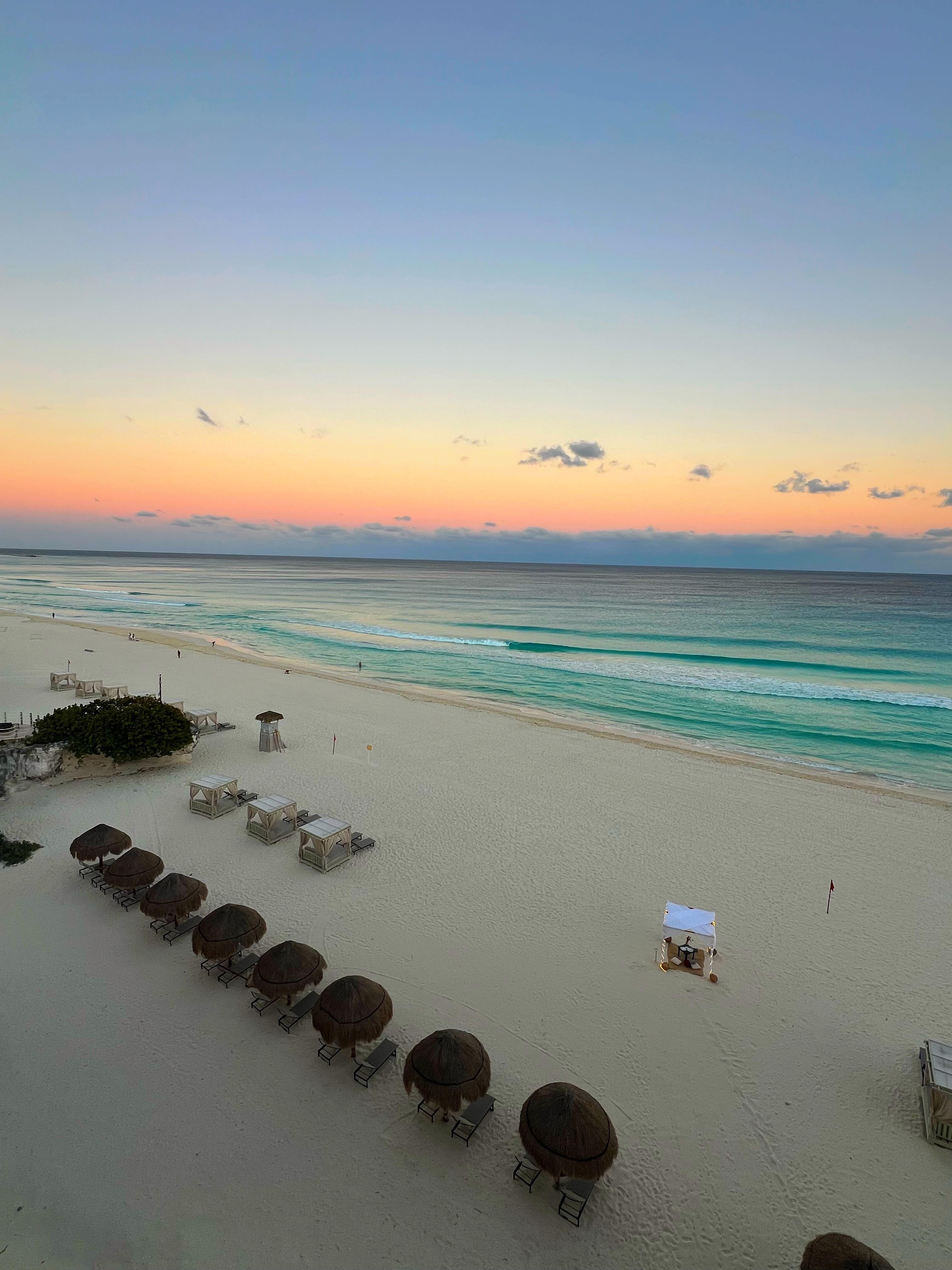 View from room of resort beach