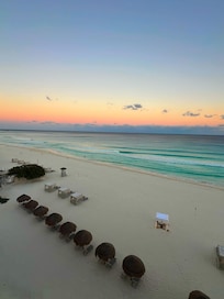 View from room of resort beach