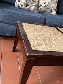 The furniture was noticeably worn, and the unit was not as clean as we had hoped.