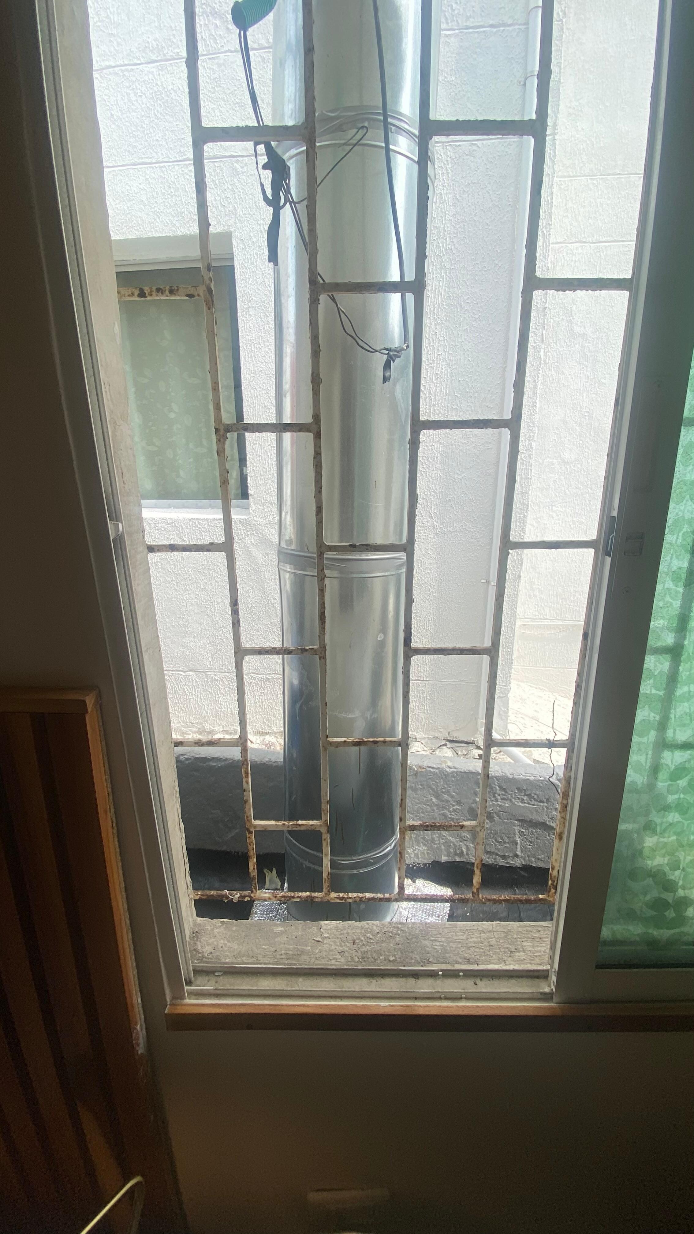 "Oceanfront" view outside our window