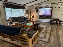 The TV was a perfect fit for the large living room. We enjoyed being together in the space.