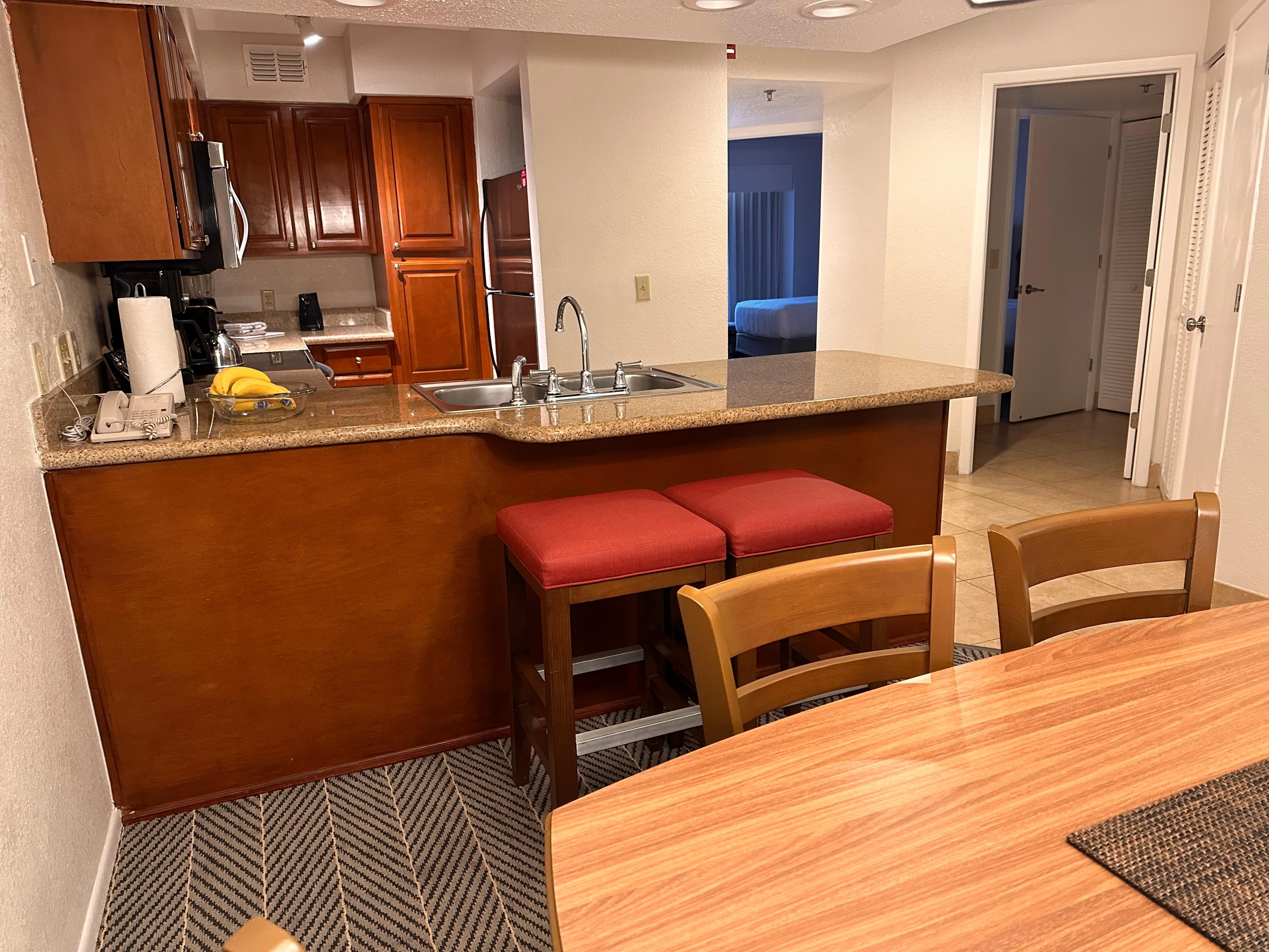 The kitchen was small, but had everything that you needed