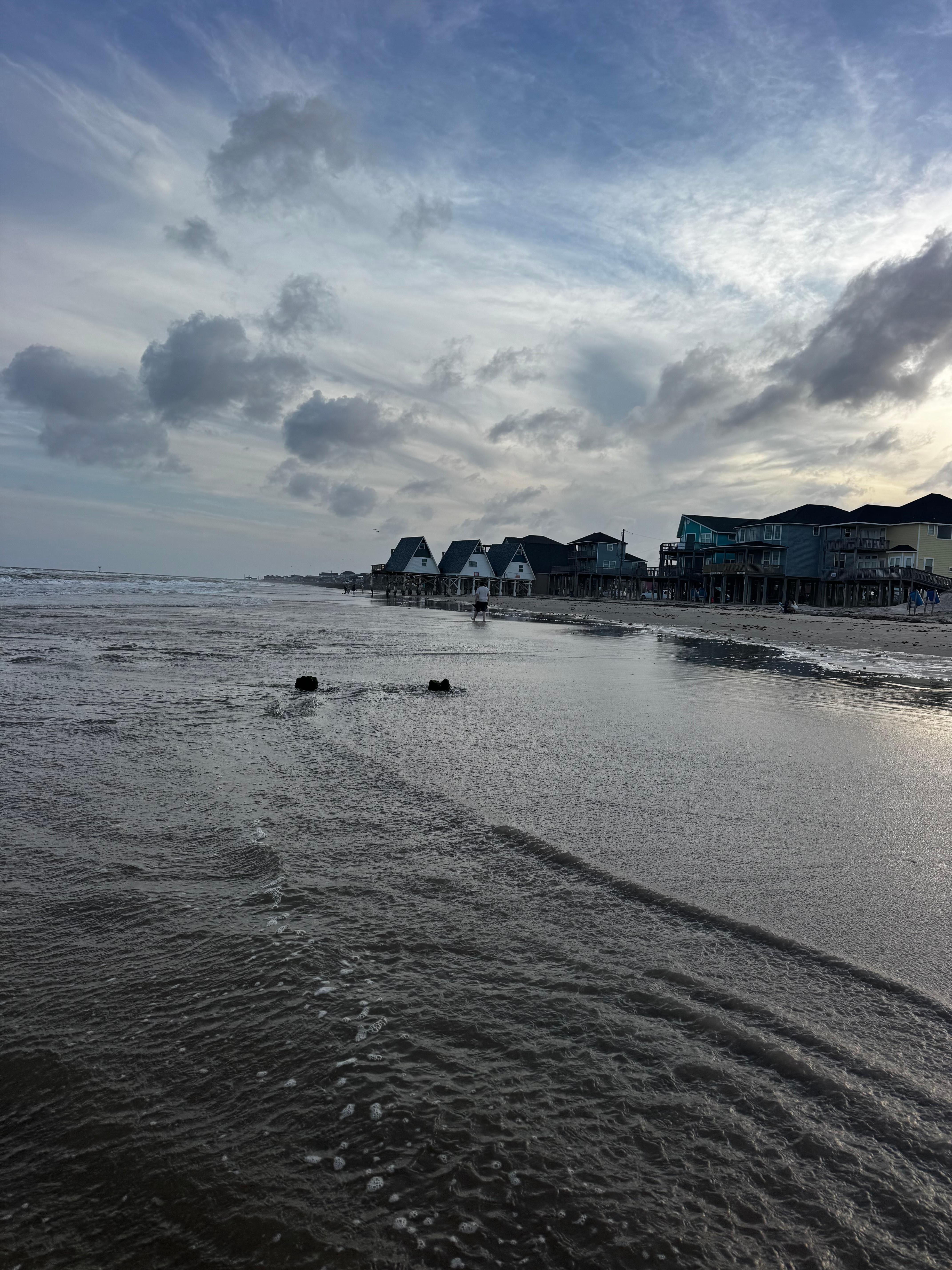 right on the beach 4 minute walk from the house.