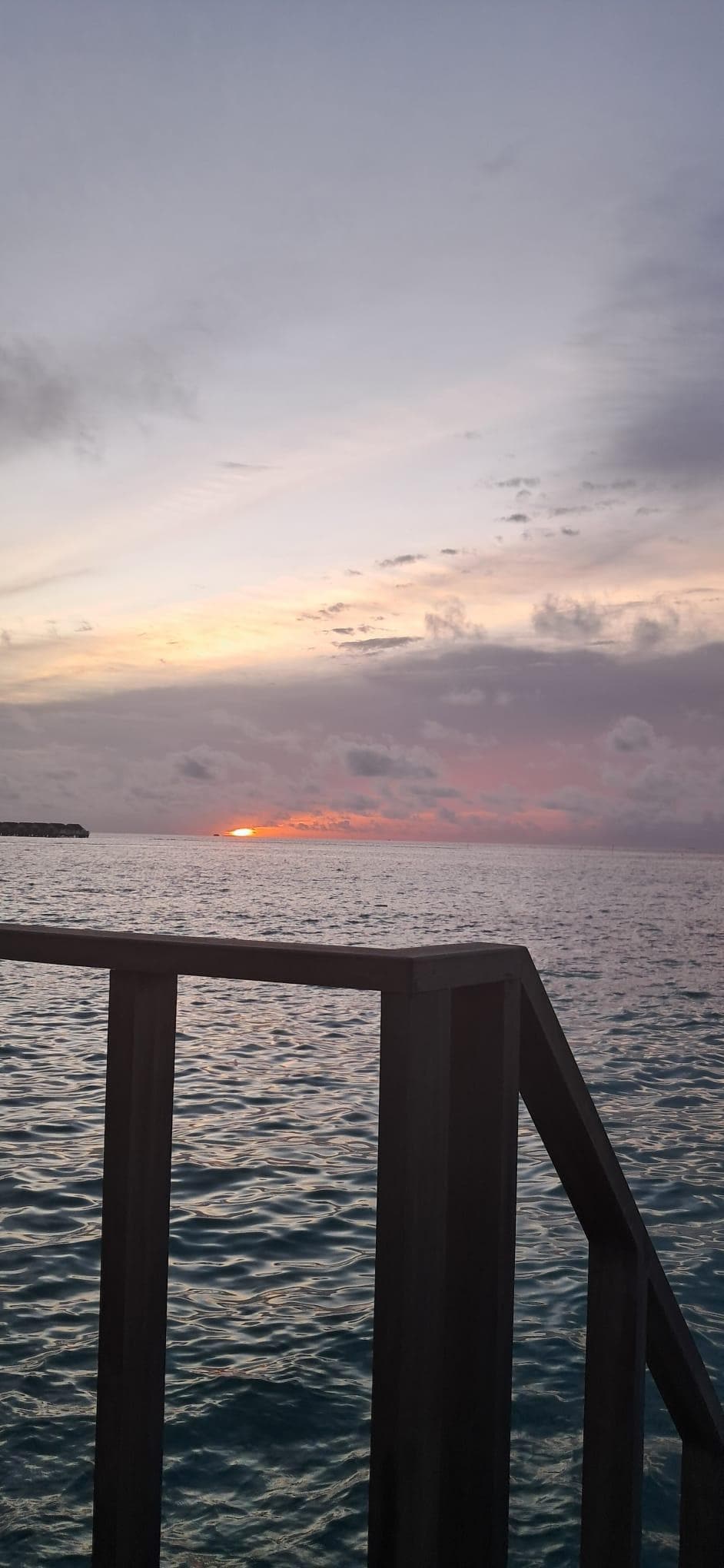 Sunset from water villa