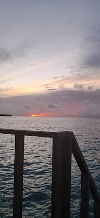 Sunset from water villa