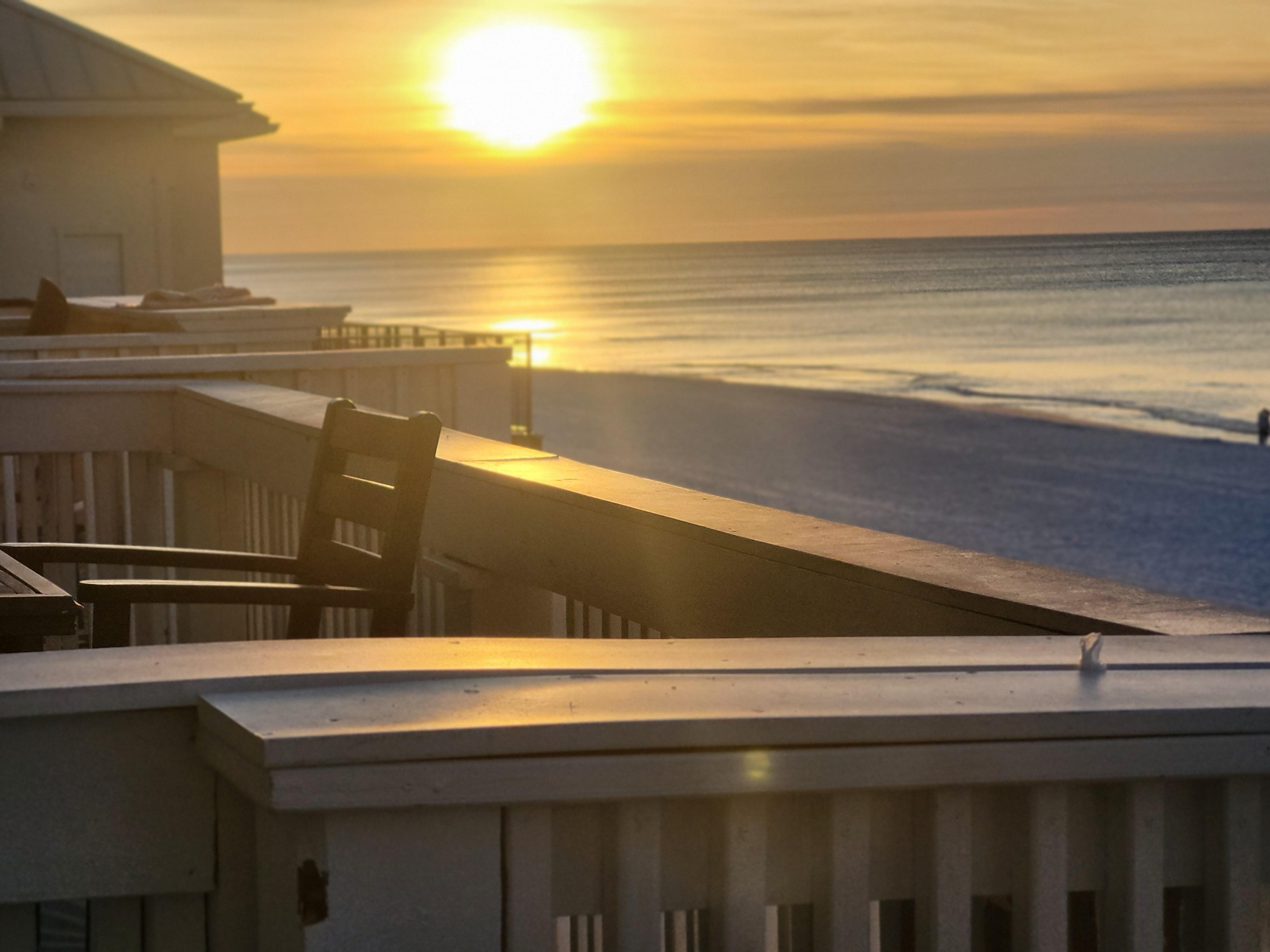 Sunrise view from balcony on 2nd floor