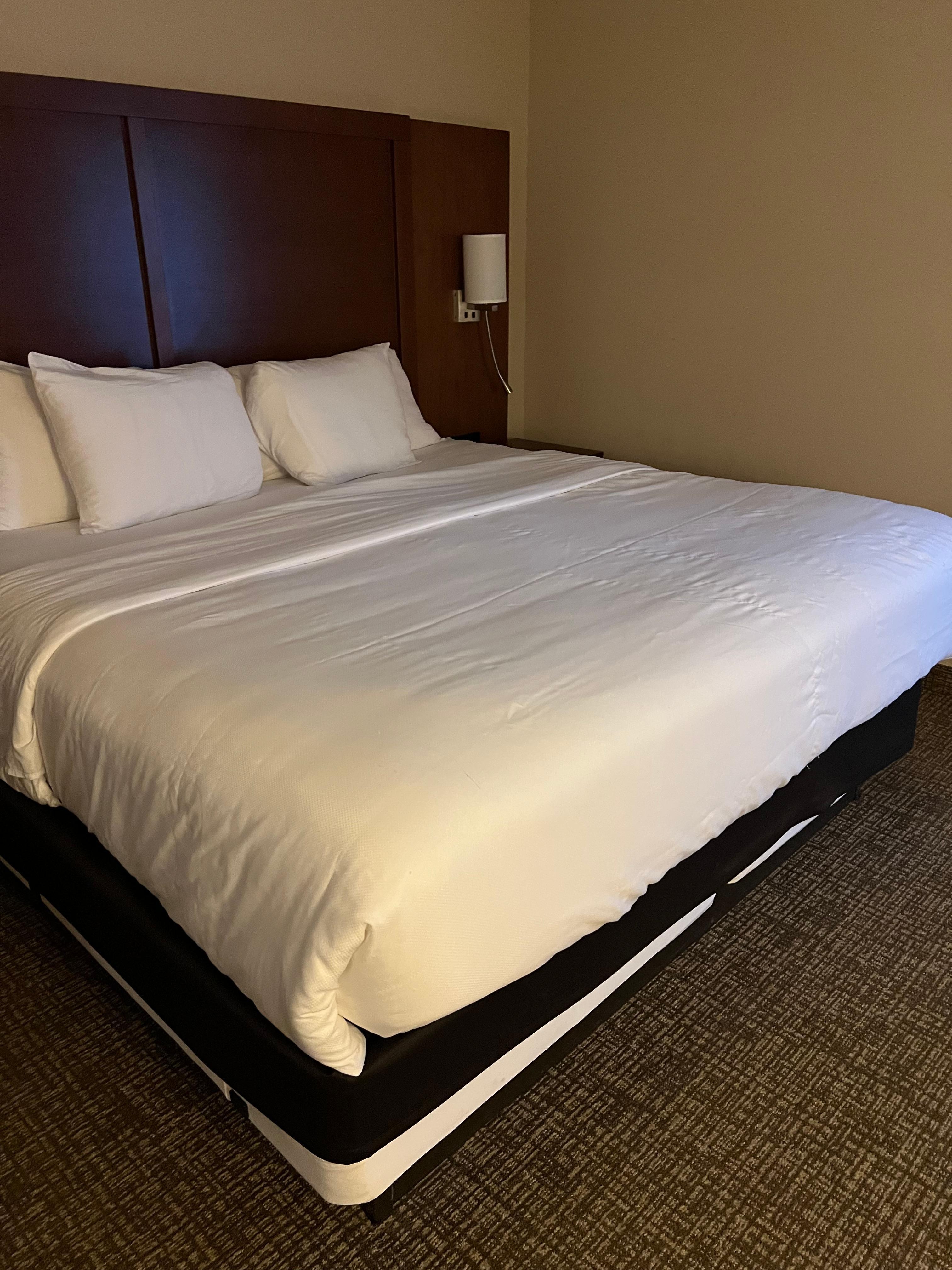 King bed high but soft