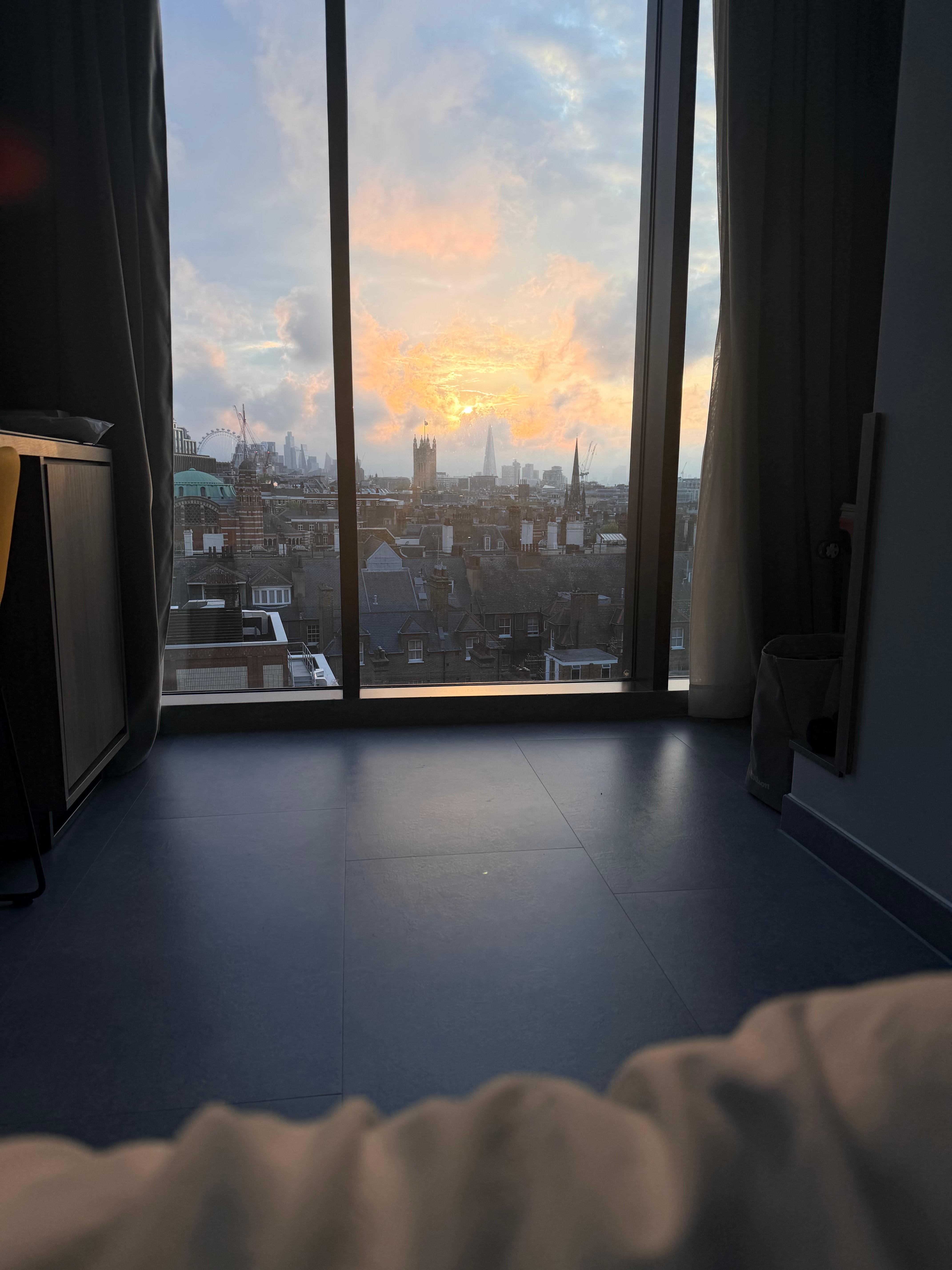 Morning sunrise view from my bed :)
