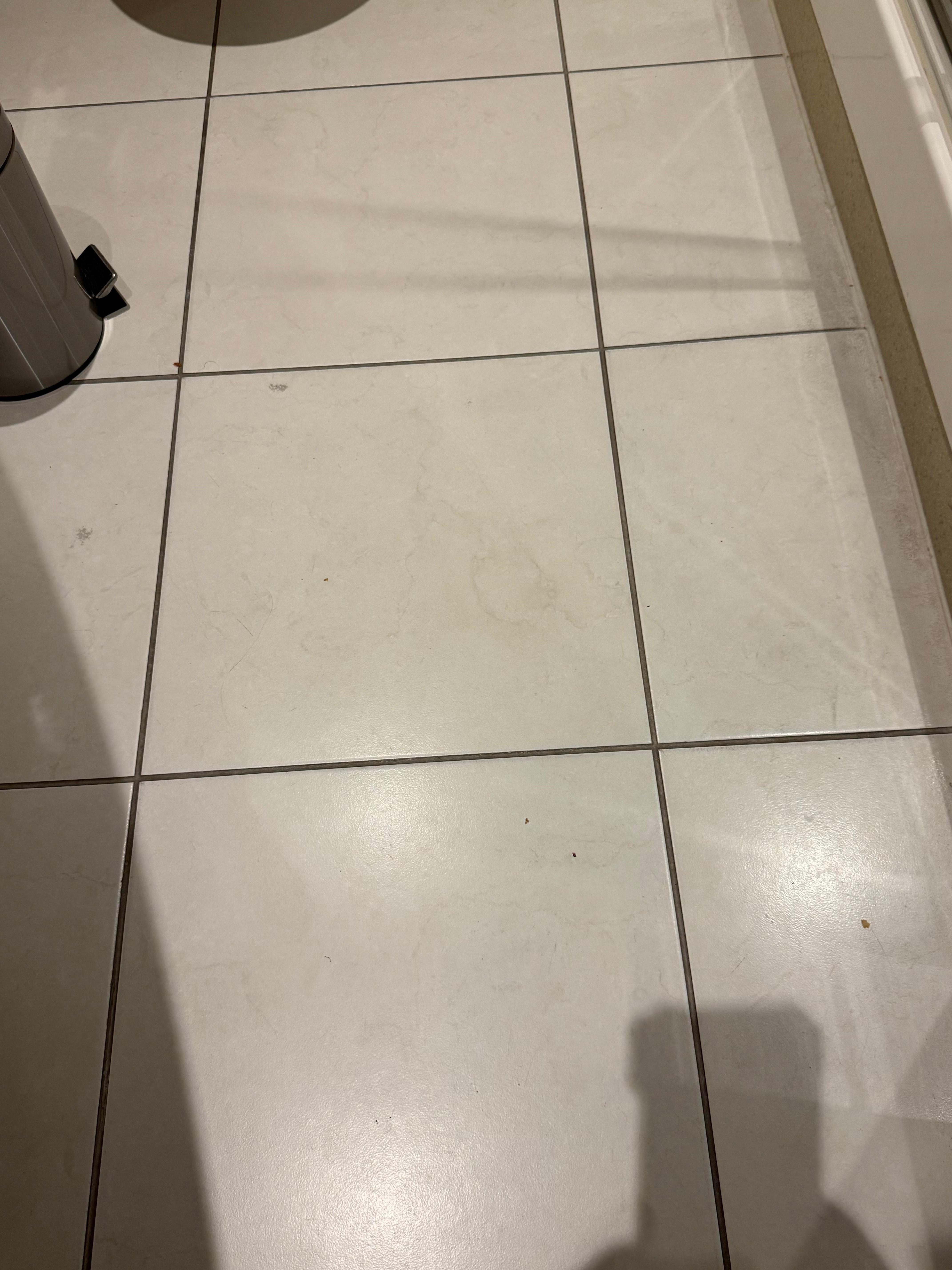 Bathroom floor remain dirty after cleaning
