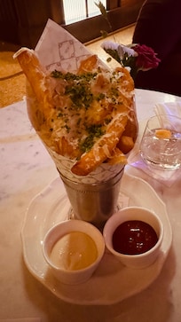 Truffle fries with cocktails delicious