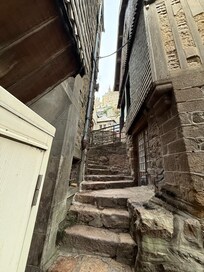 La bajada a las habitaciones