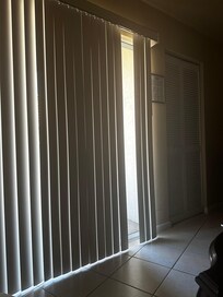 Missing blinds on patio door