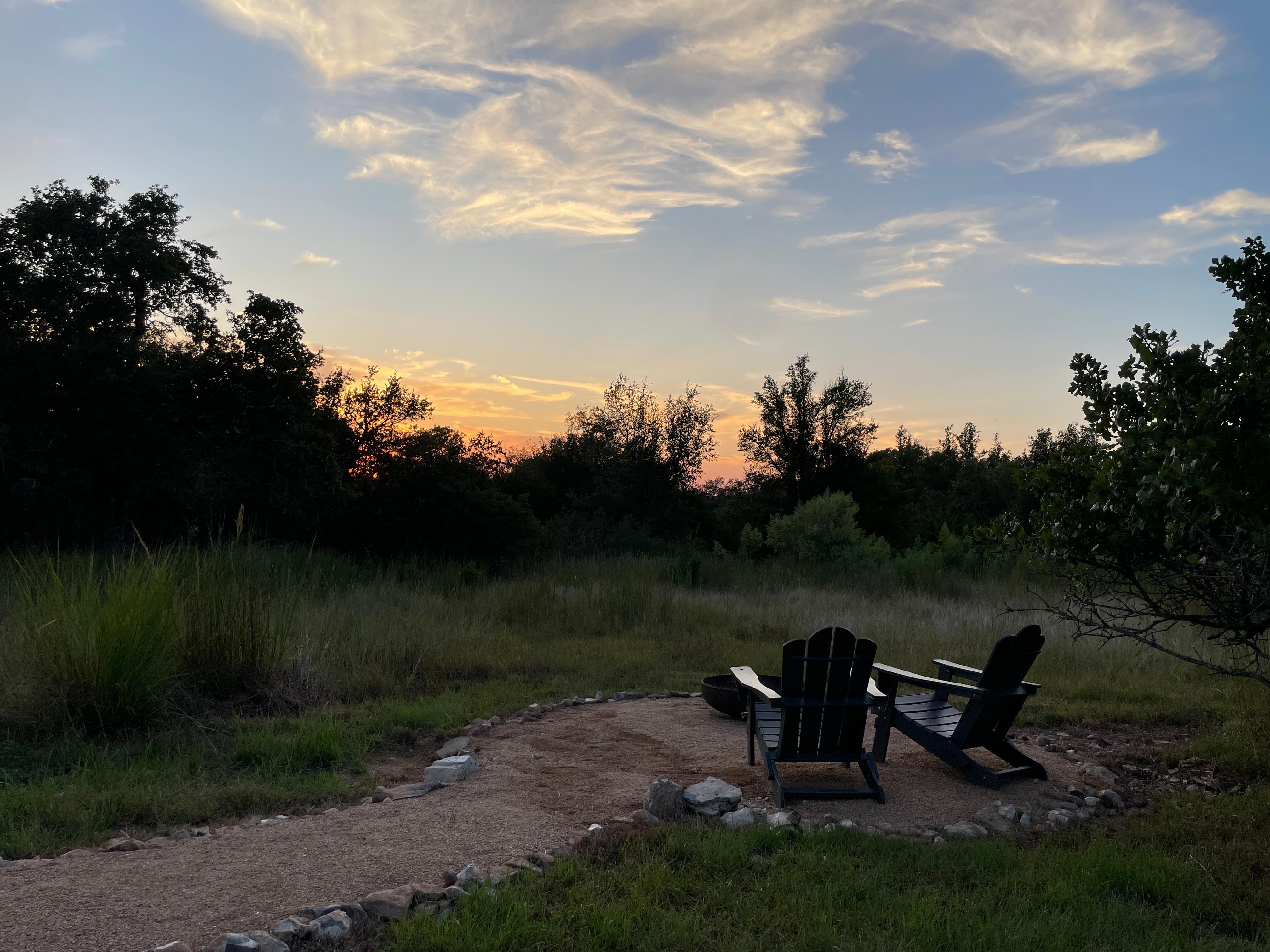 The sunset was amazing. 