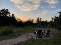 The sunset was amazing.