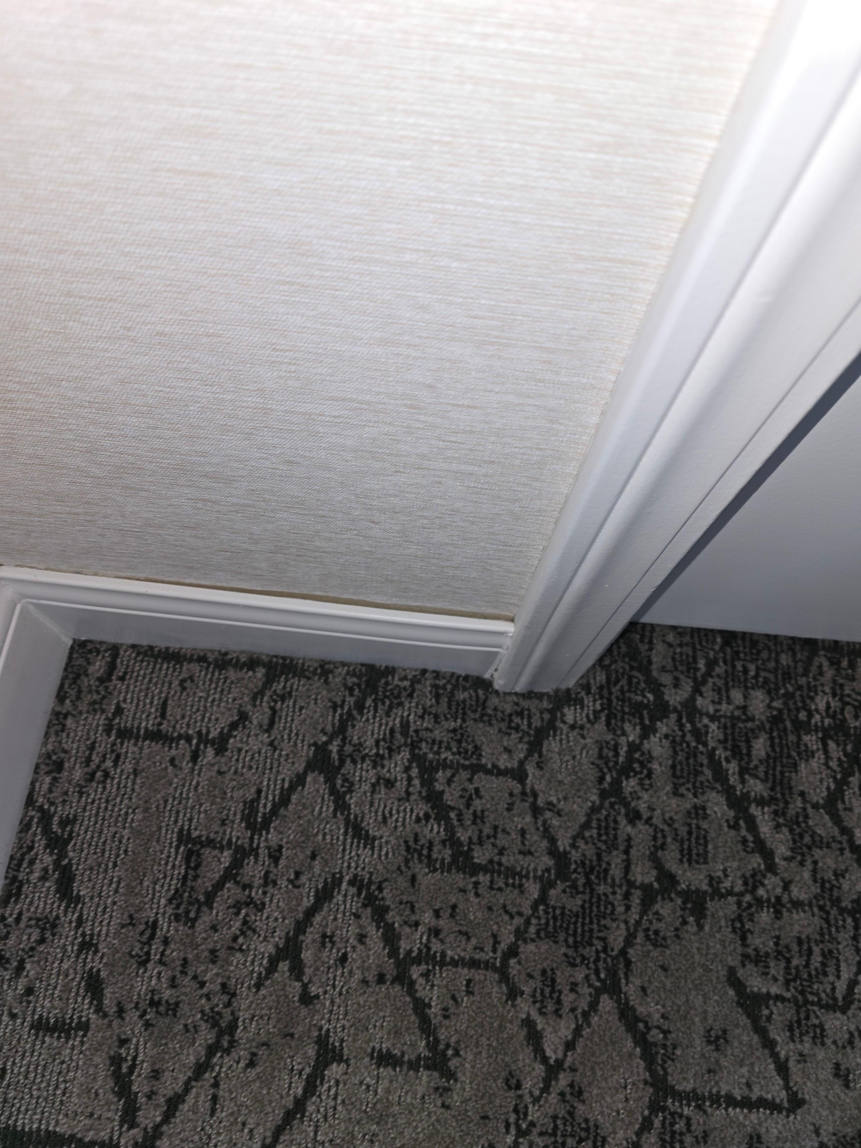 Loose or damaged base board.