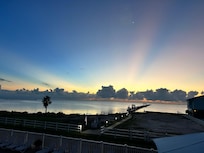 Sunrise view from the balcony.