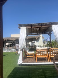 seating area at the hotel