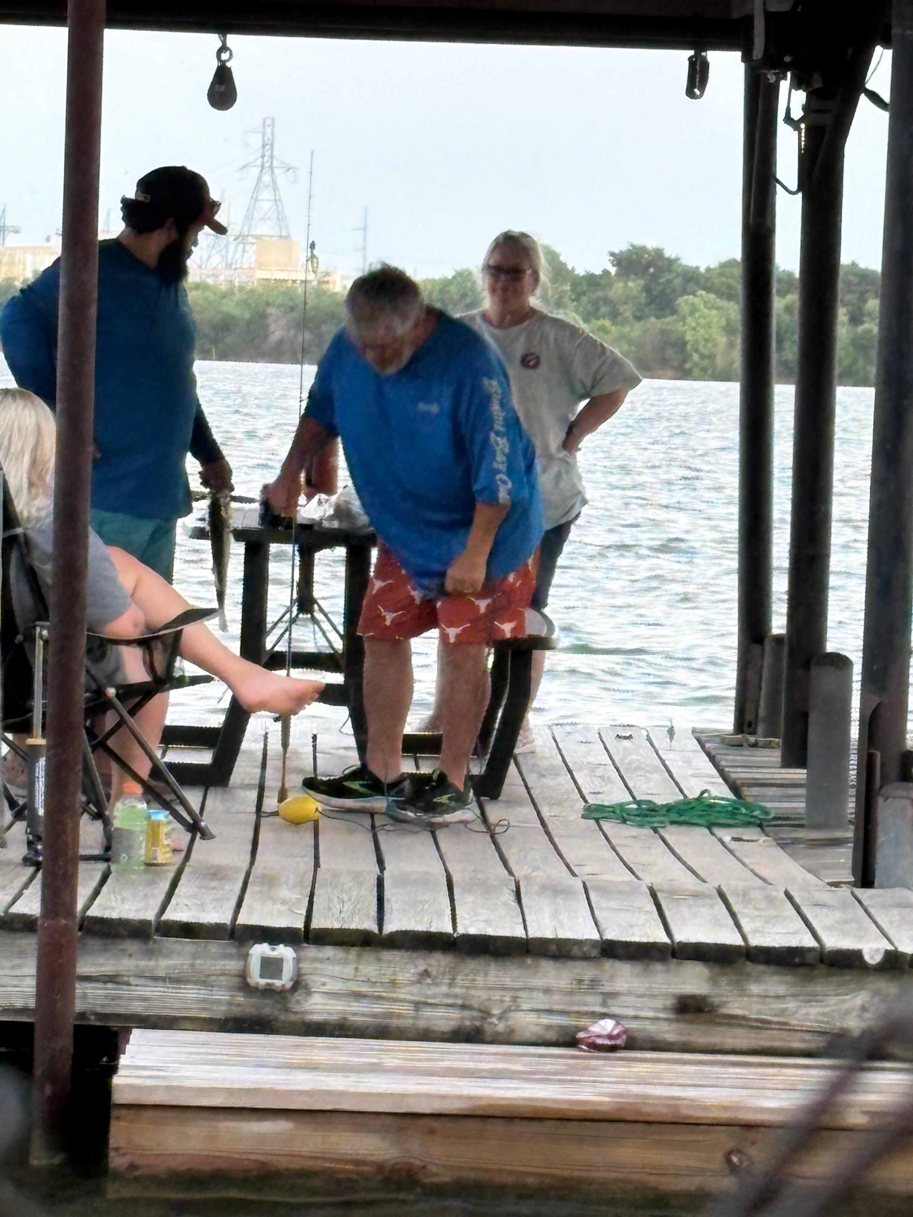 On the boat dock.