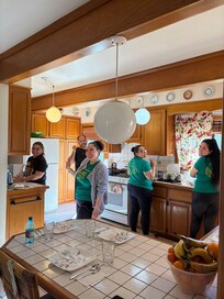 Elaborando el desayuno