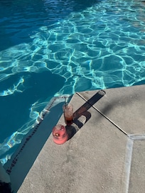 Pool side happy hour drinks