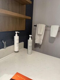 Towels missing, bottle was not put back