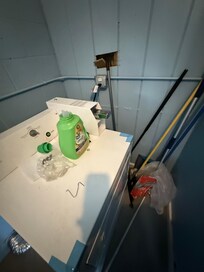 Dryer in laundry “closet”