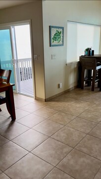 Dinning rm left, door to the deck, cabaret table for games