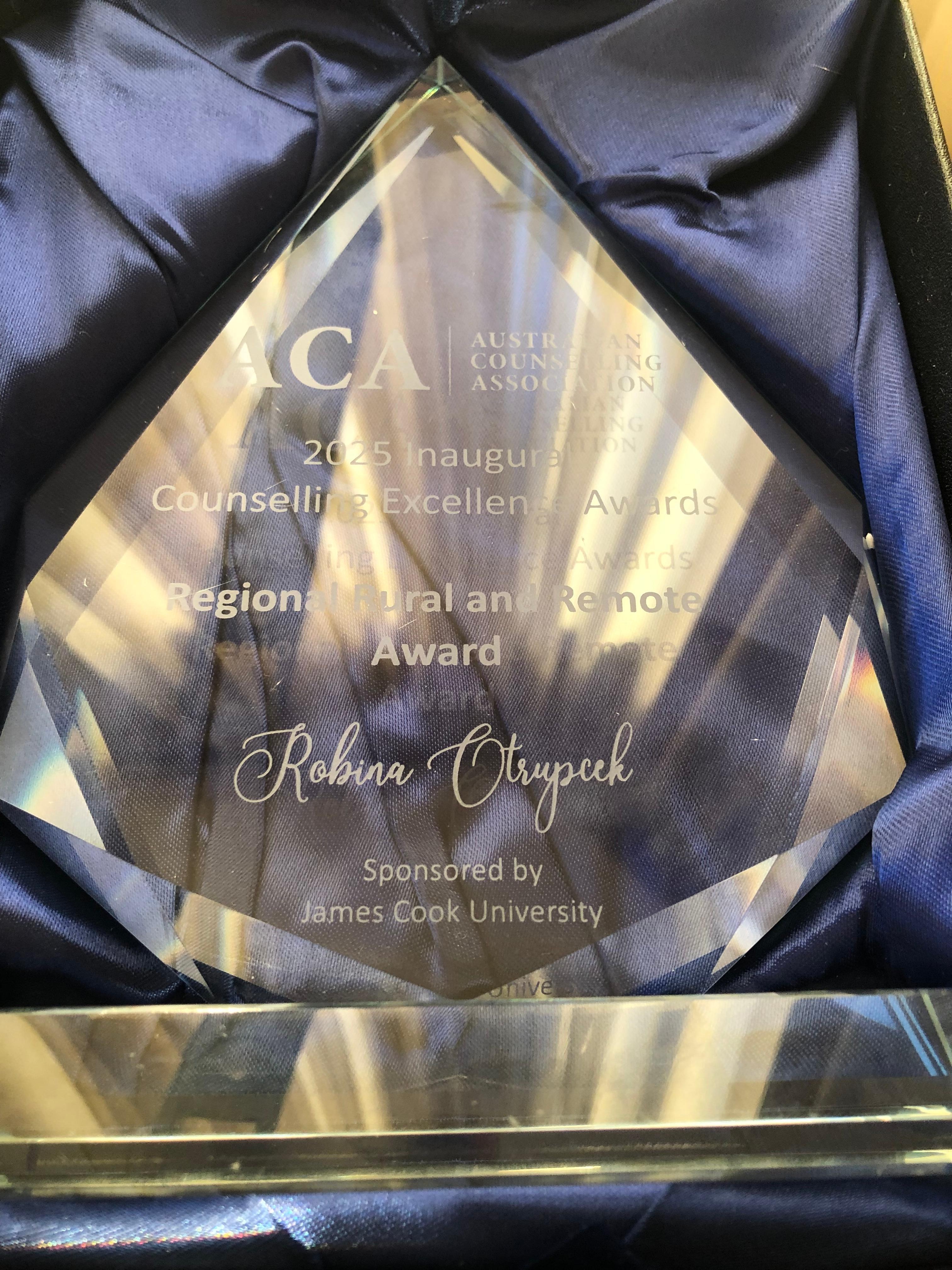 Given an award at the convention centre next door