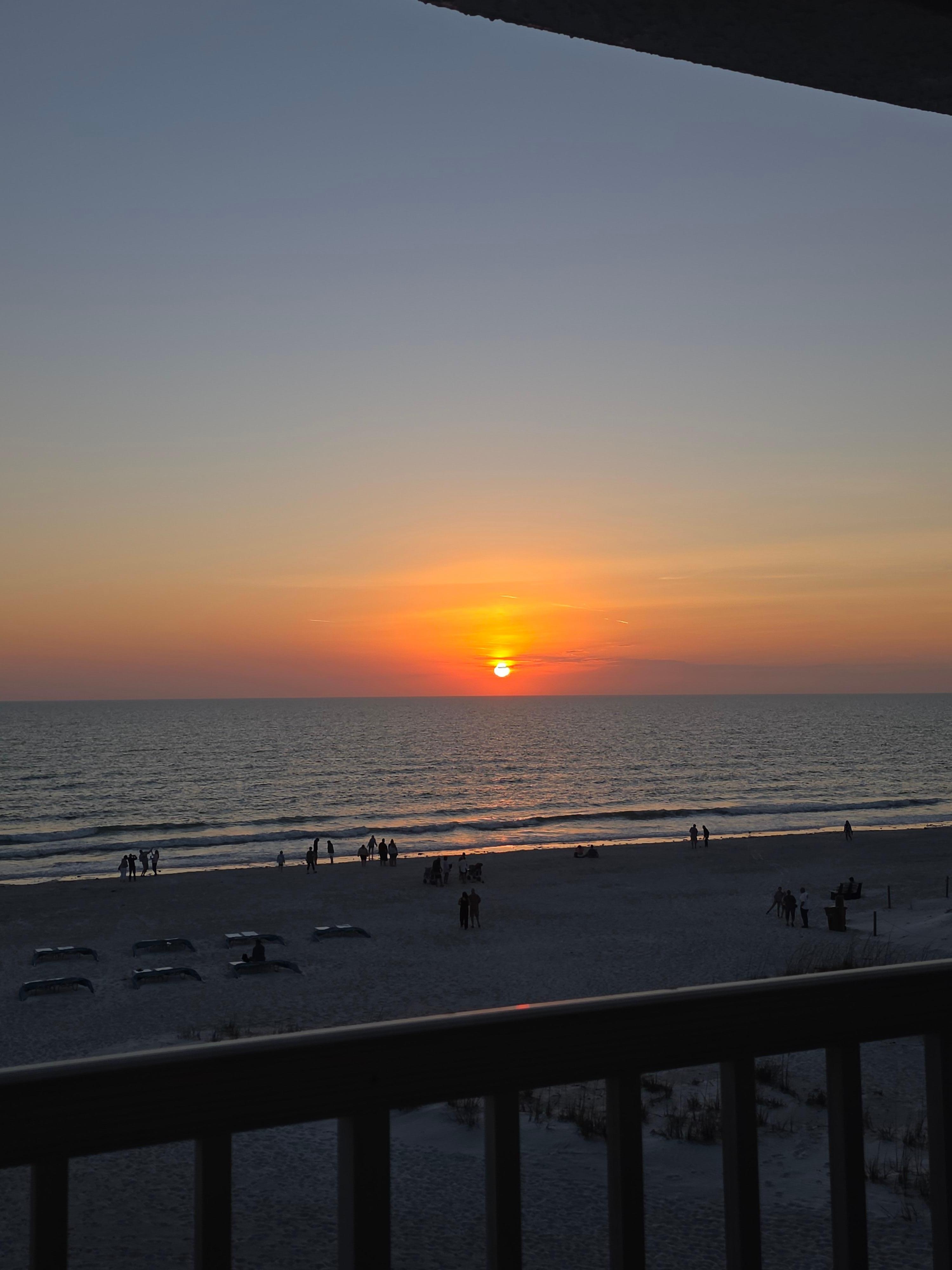 Sunset view from balcony