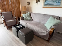the furniture all covered up