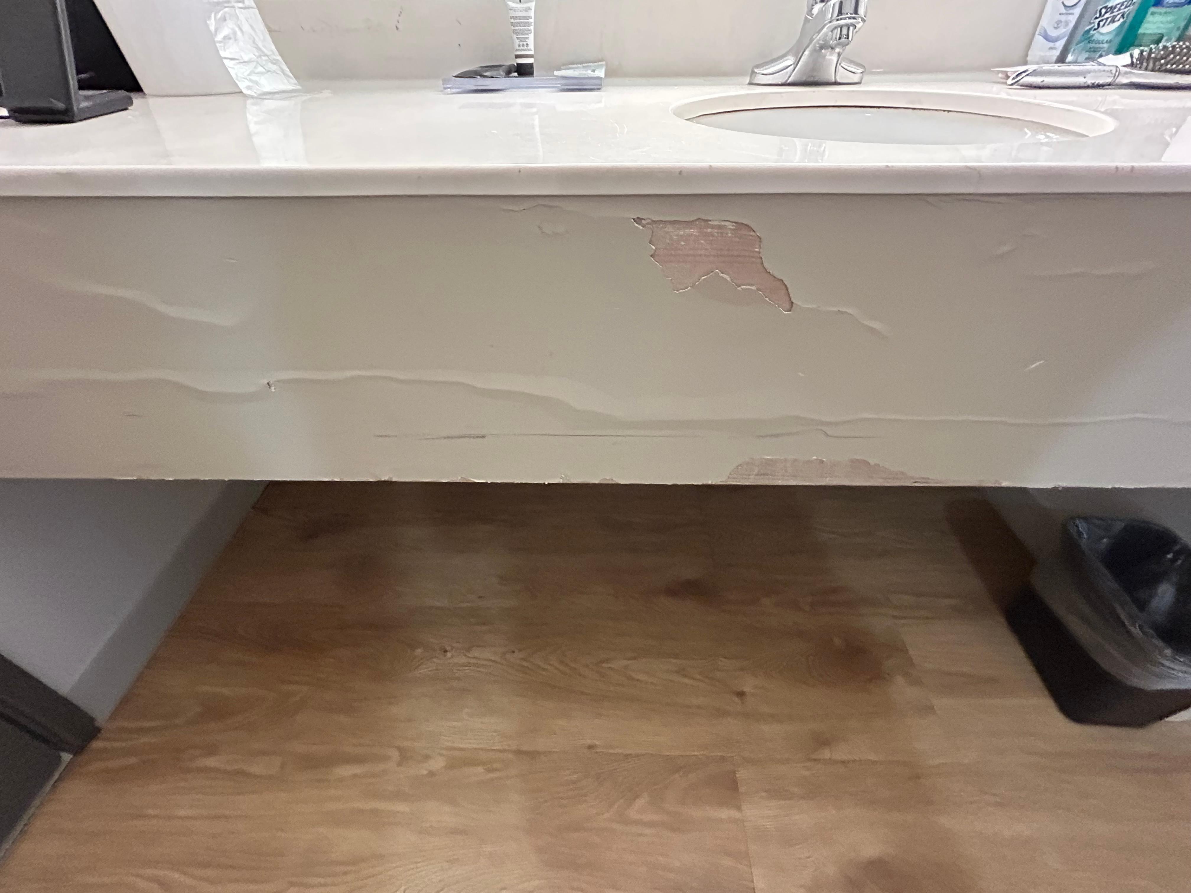 2nd pic below the sing. This is right when you walk in the room. 