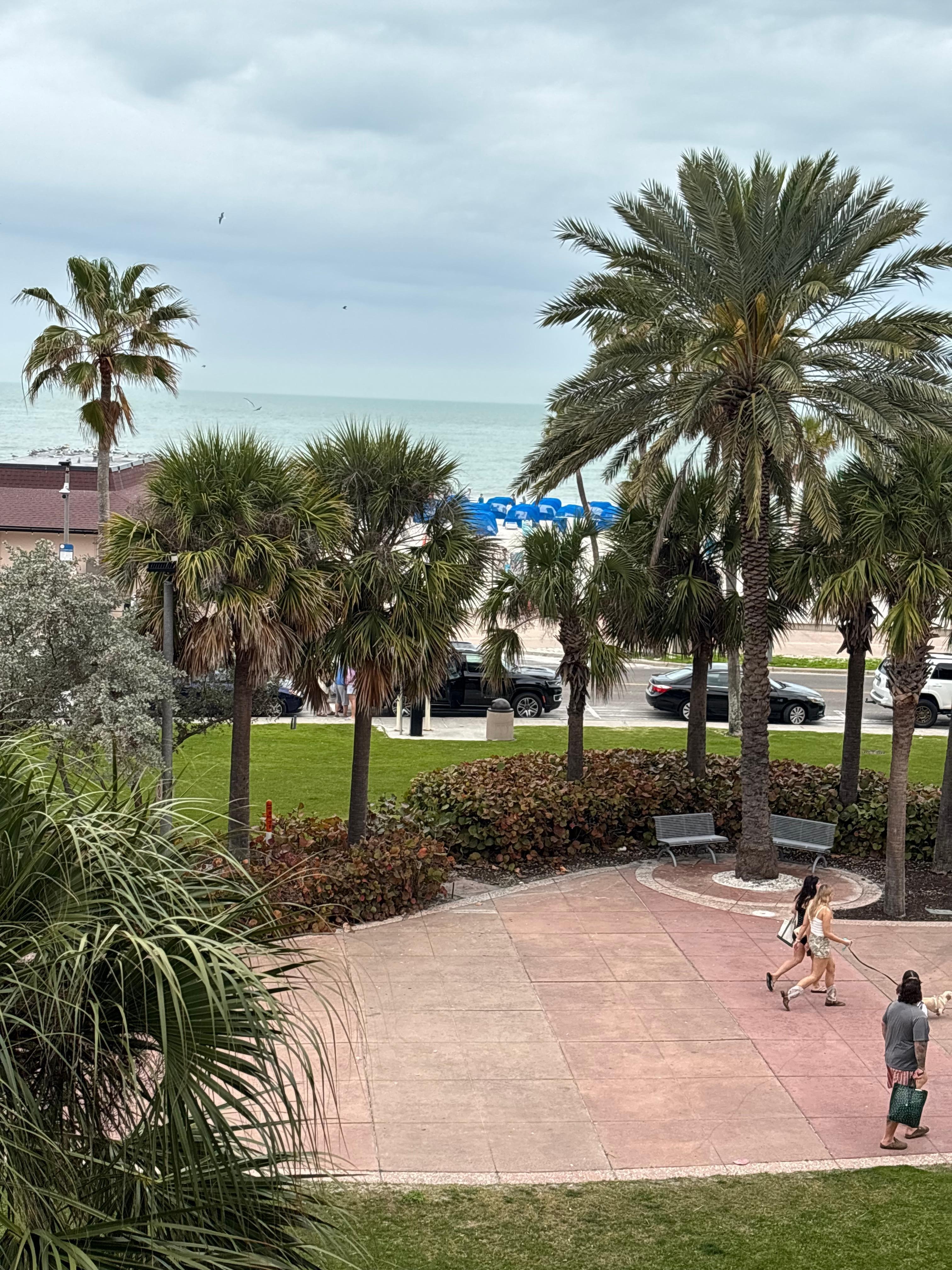 From balcony but picture looks farther away than we eere