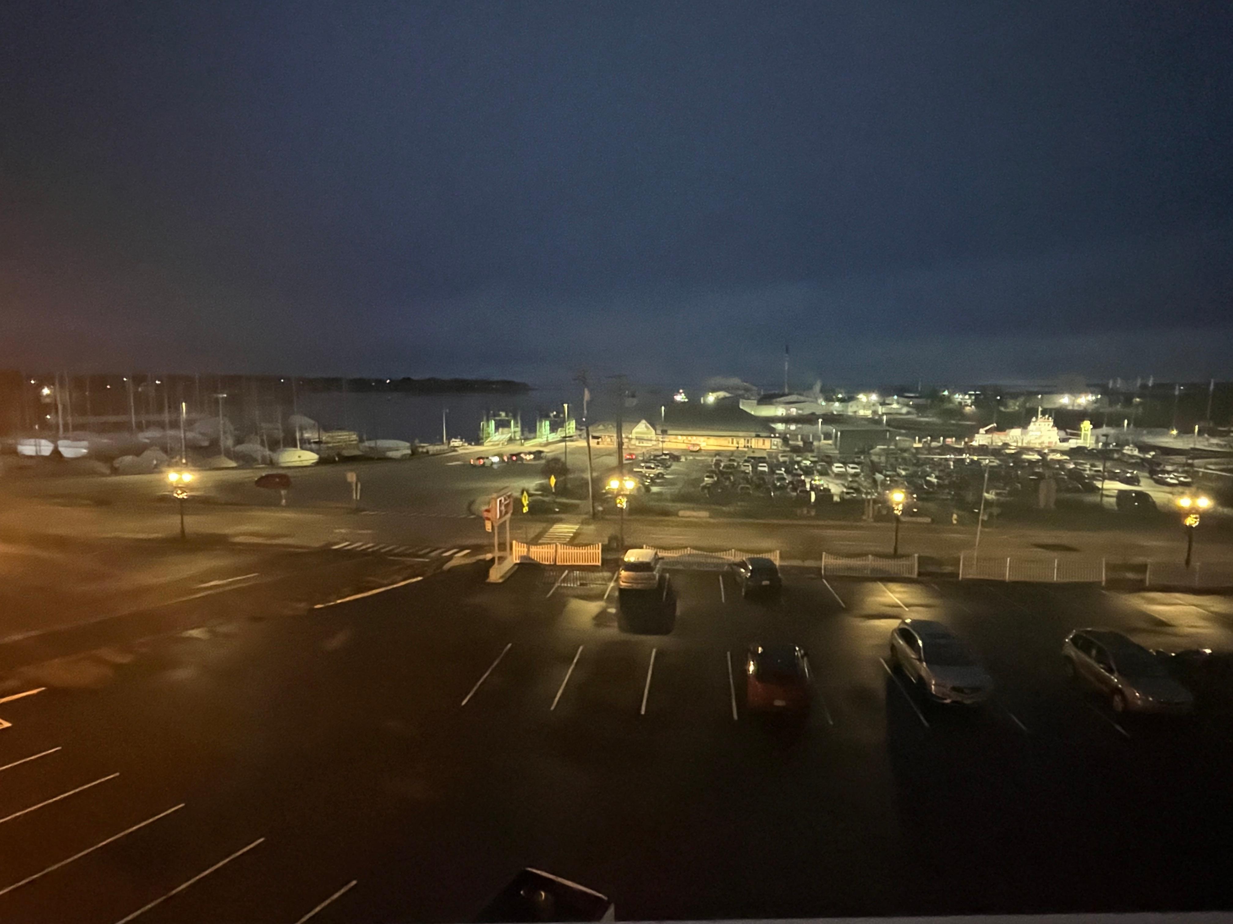 Nighttime view from the balcony 