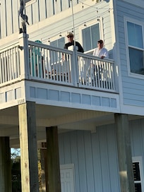 Boys on the deck! It was their meeting place.