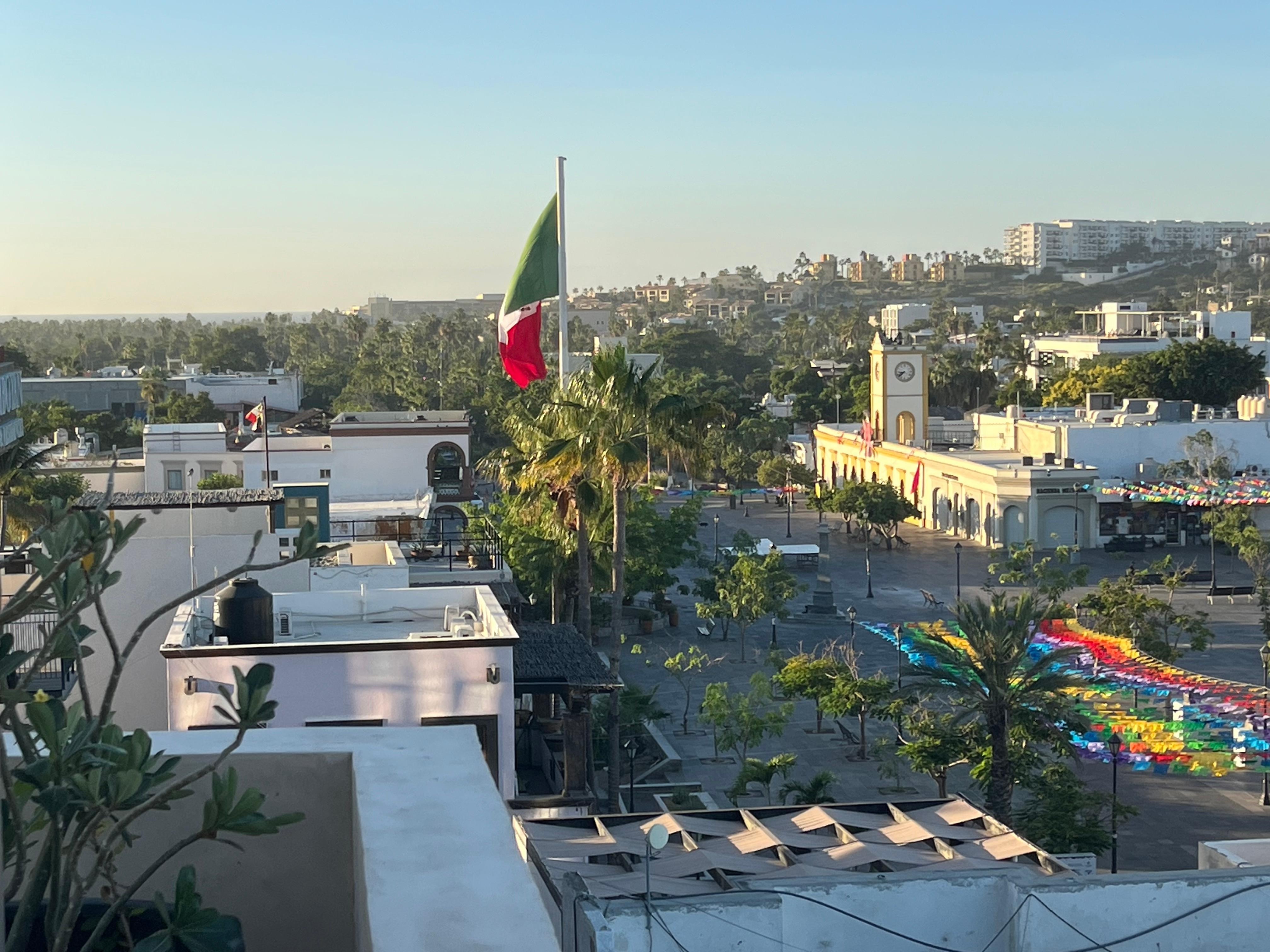 One of the beautiful views from the hotel rooftop pool and deck area 