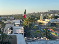 One of the beautiful views from the hotel rooftop pool and deck area