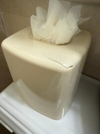 Cracked tissue box