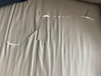 Sofa in lounge ripped